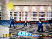 une photo d'Ã©cran de Time Crisis sur Sony Playstation